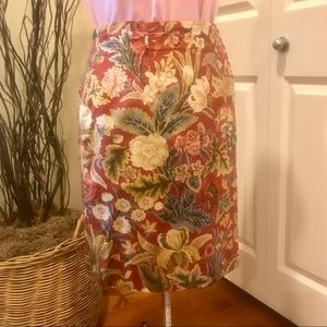 🍁 Linen/cotton lined wrap skirt